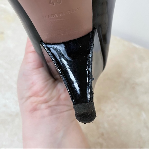 PRADA Black patent leather triangle heels - Picture 13 of 16